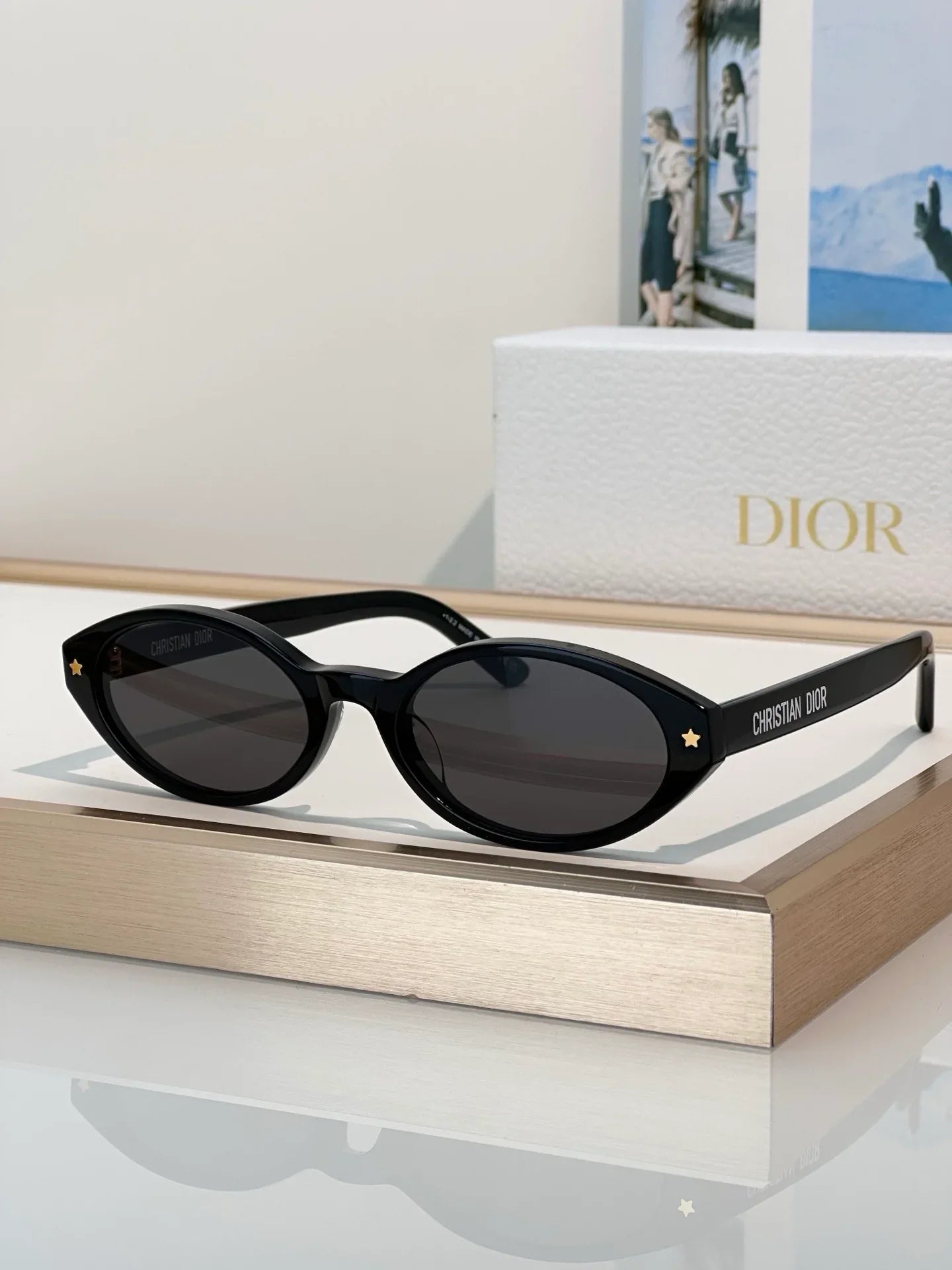 DIOR DiorPacific R1I Black Oval Sunglasses ✨