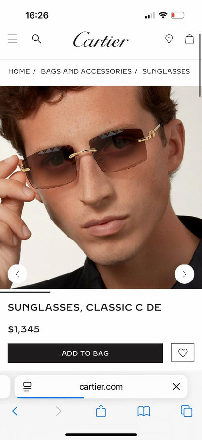 Cartier CLASSIC C DE CARTIER MOTIF CT0916 Sunglasses 🐆