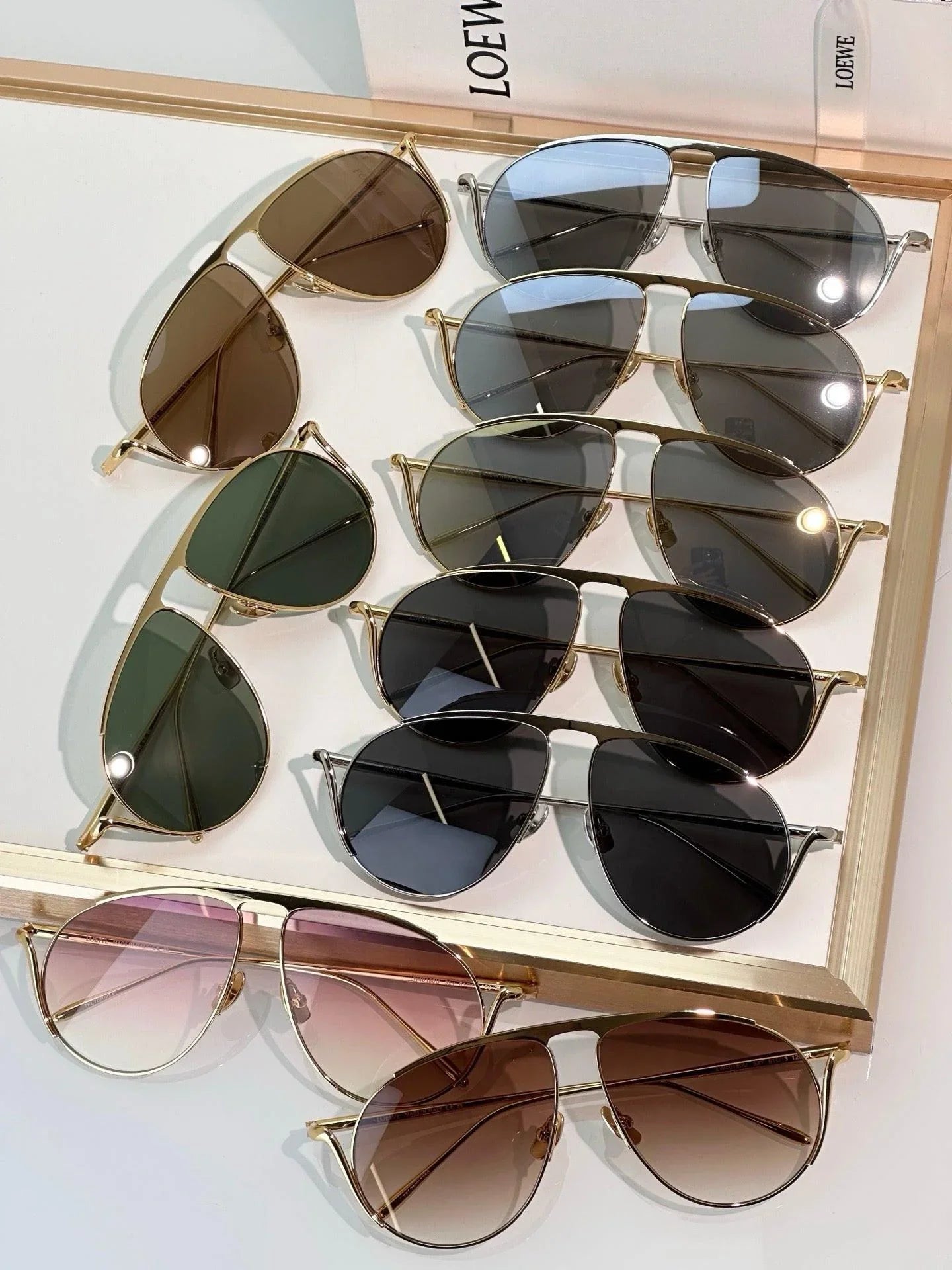 LOEWE Aviator-shaped 40180U Hillock  Sunglasses  ✨