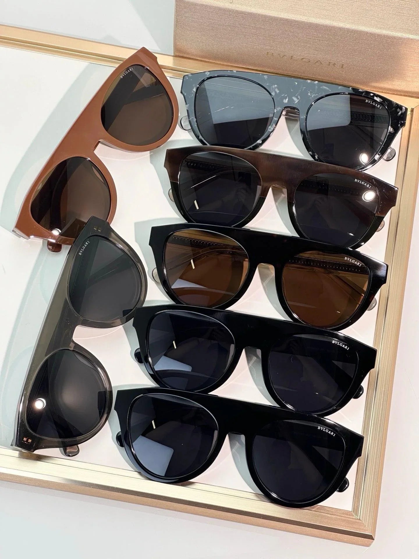 BVLGARI 40054 Bulgari Black Aviator  Sunglasses ✨
