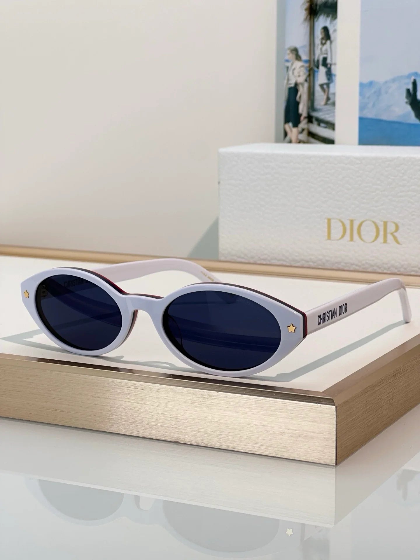 DIOR DiorPacific R1I Black Oval Sunglasses ✨
