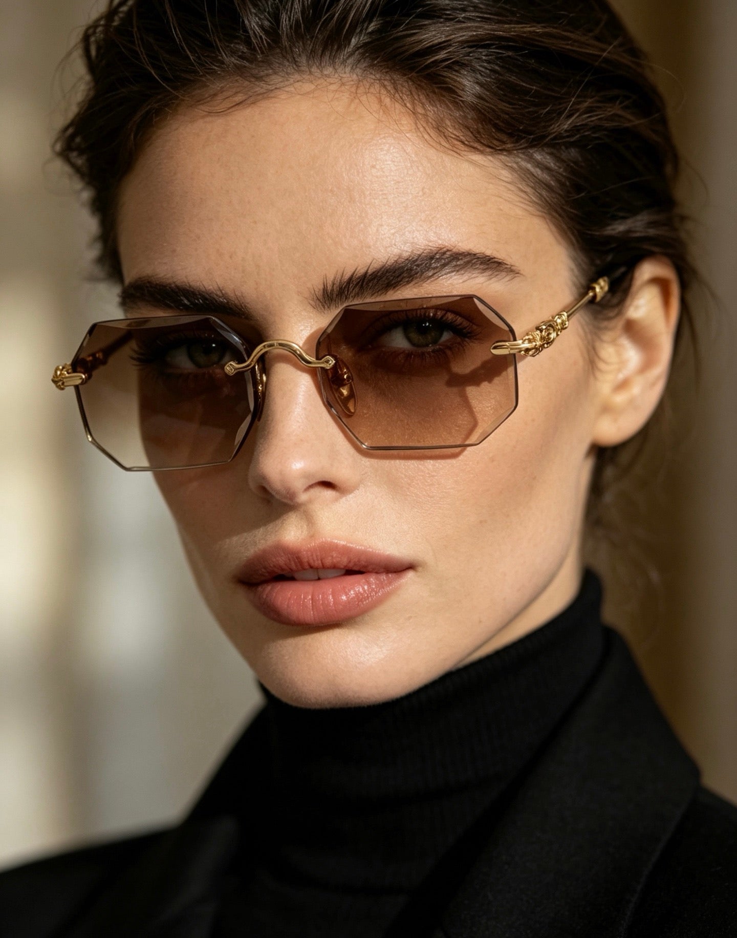 CHROME HEARTS PILLS V Floral Temple Rimless Photochromic Glasses ⚜️