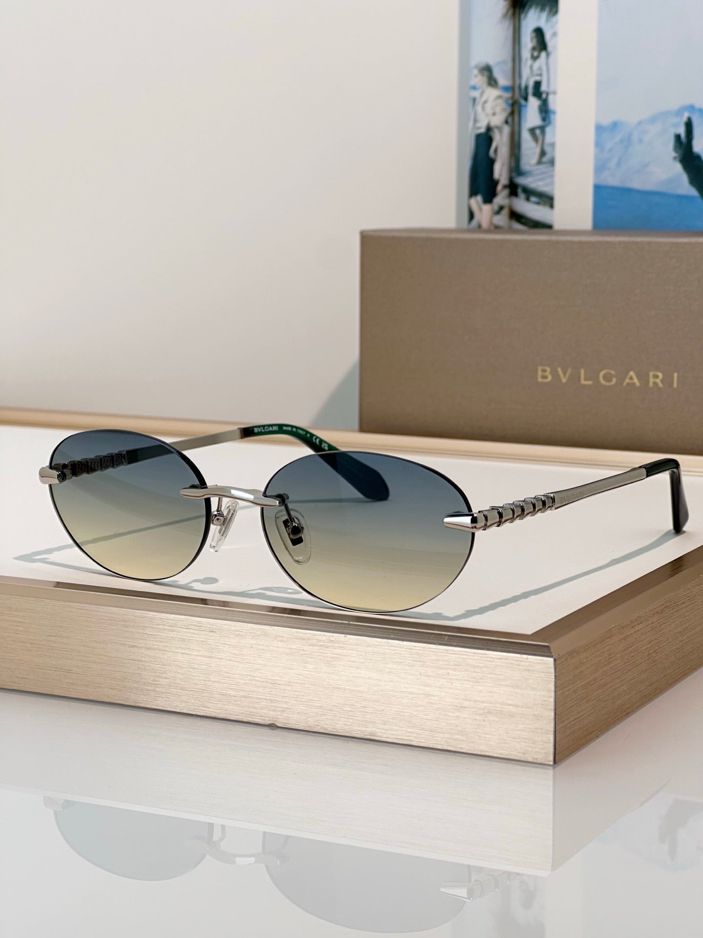 BVLGARI Serpenti Viper BV50070U 028 Blue Control Sunglasses ✨