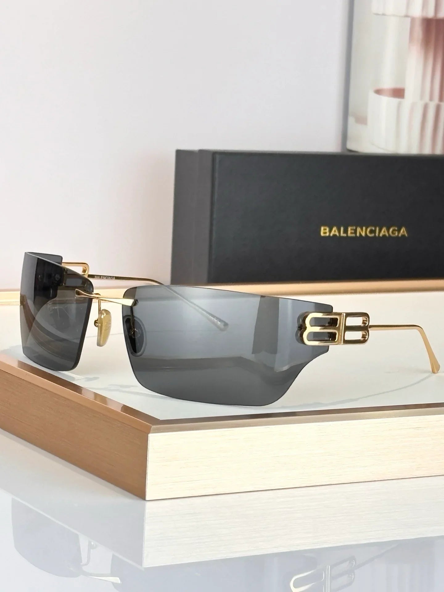 BALENCIAGA   BB0383S-001 - UNISEX PANTOS  Sunglasses🖤