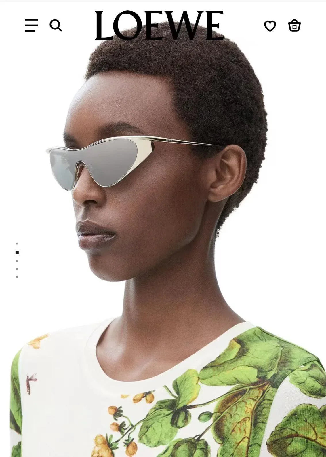 LOEWE Flash Signature Metal &amp; Nylon Shield LW40165U Sunglasses  ✨