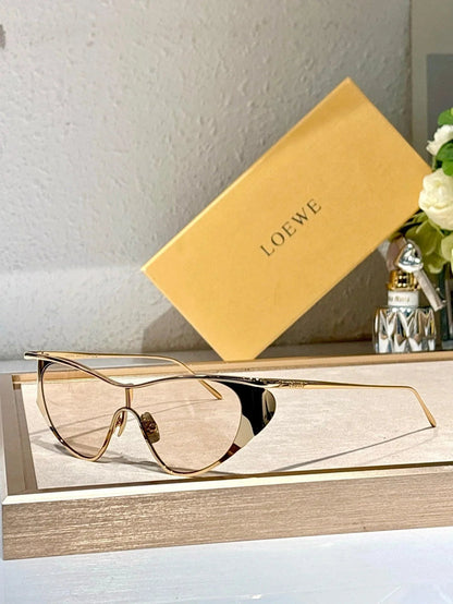 LOEWE Flash Signature Metal &amp; Nylon Shield LW40165U Sunglasses  ✨