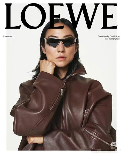 LOEWE Flash Signature Metal &amp; Nylon Shield LW40165U Sunglasses  ✨