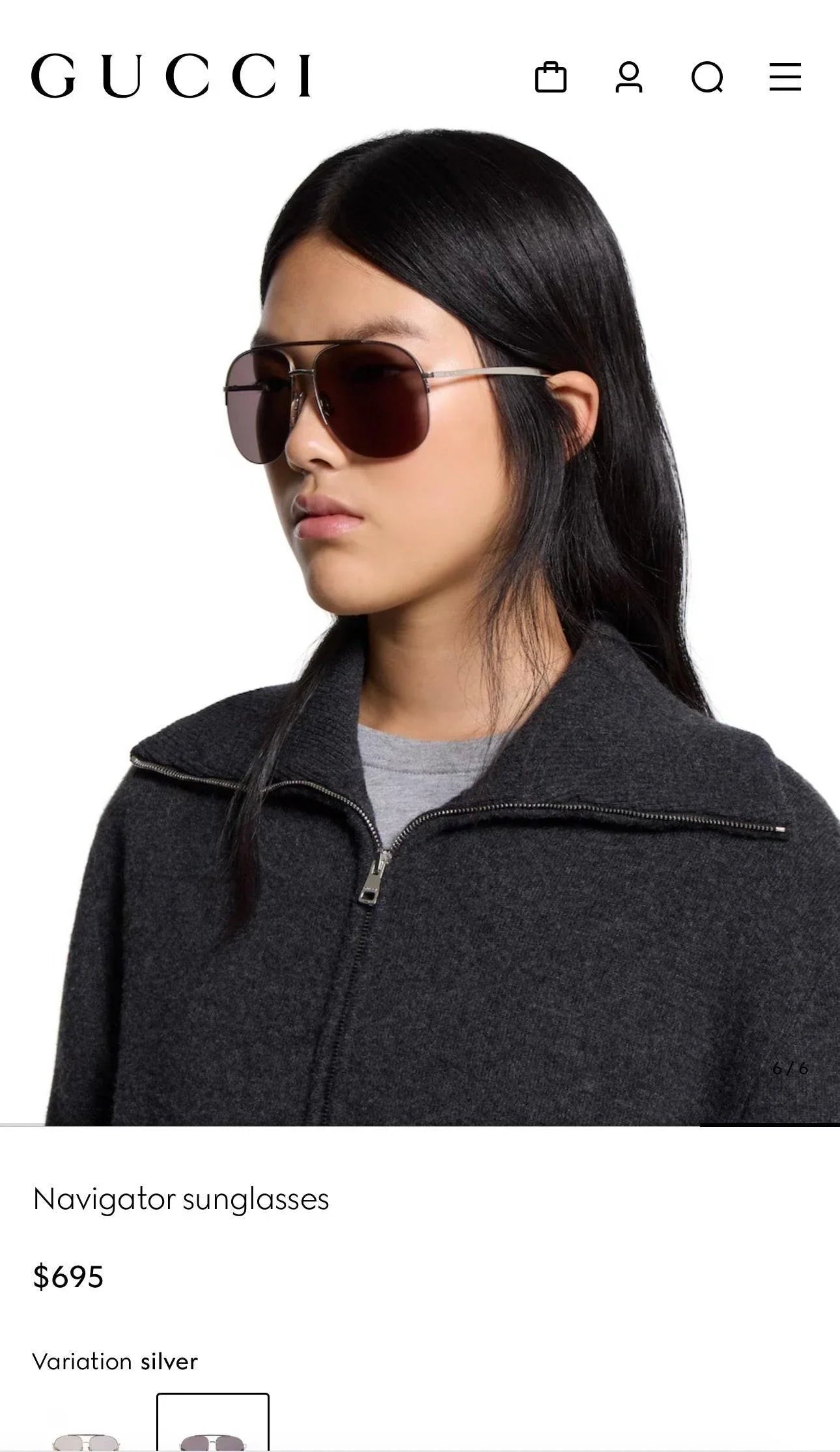 Gucci GG 2165S Navigator Sunglasses ✨