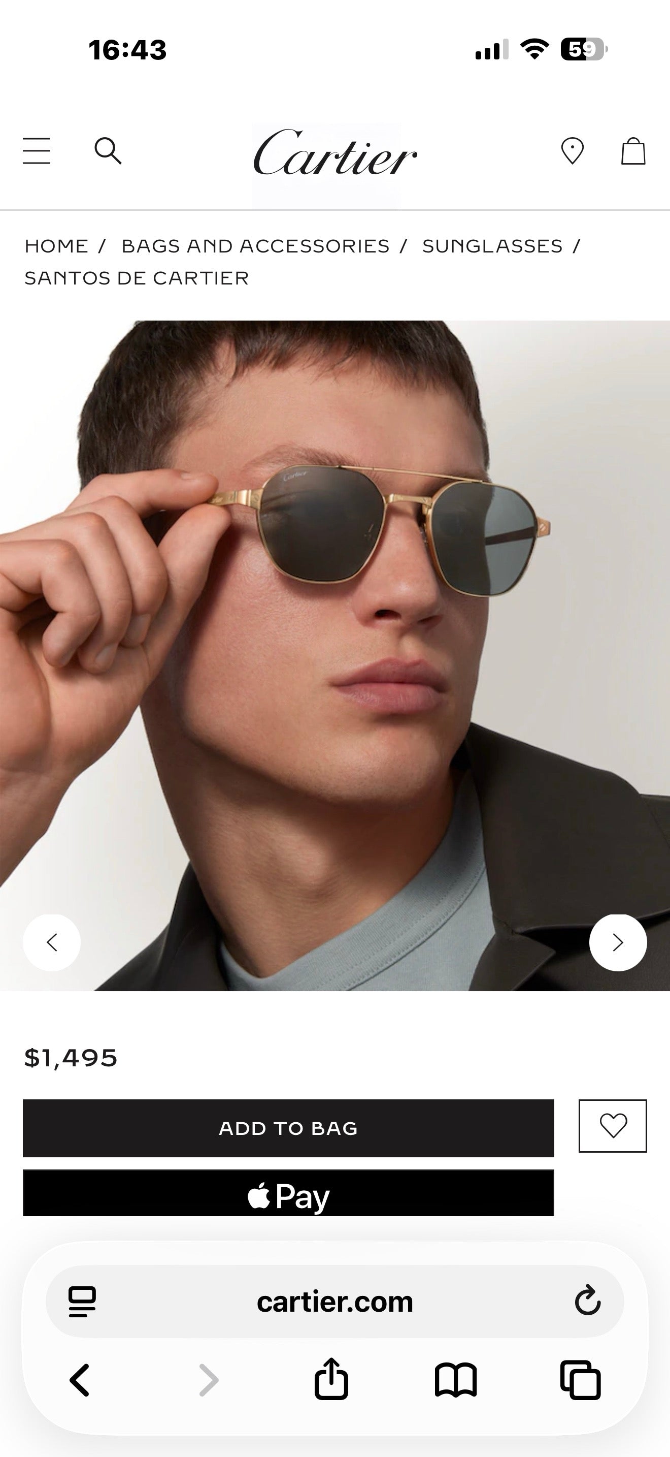 Cartier PREMIÈRE DE CARTIER CT0571S 003 Sunglasses&Photochromic Glasses 🐆