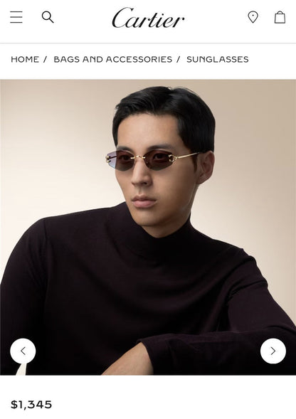 Cartier PREMIÈRE DE CARTIER CT0620S 001 Unisex Sunglasses 🐆