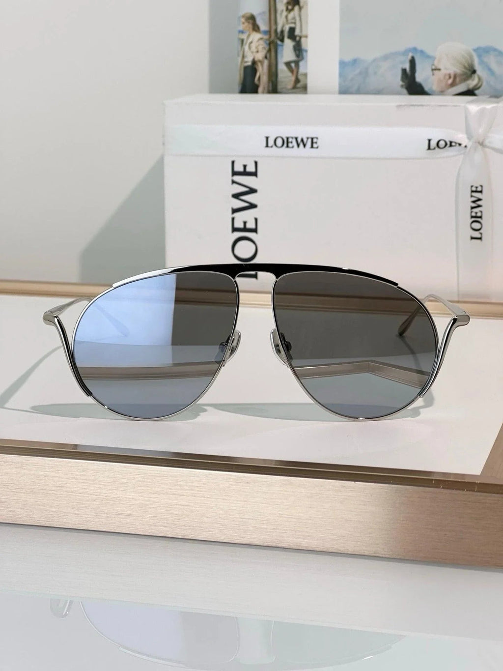 LOEWE Aviator-shaped 40180U Hillock  Sunglasses  ✨
