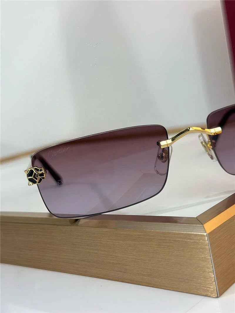 '- Cartier CT0598S 001 Première de Cartier Rectangle Shape Sunglasses NEW 🐆