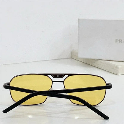 PRADA SPR 58Y Rectangle shape  Metal Sunglasses Unisex  🟥