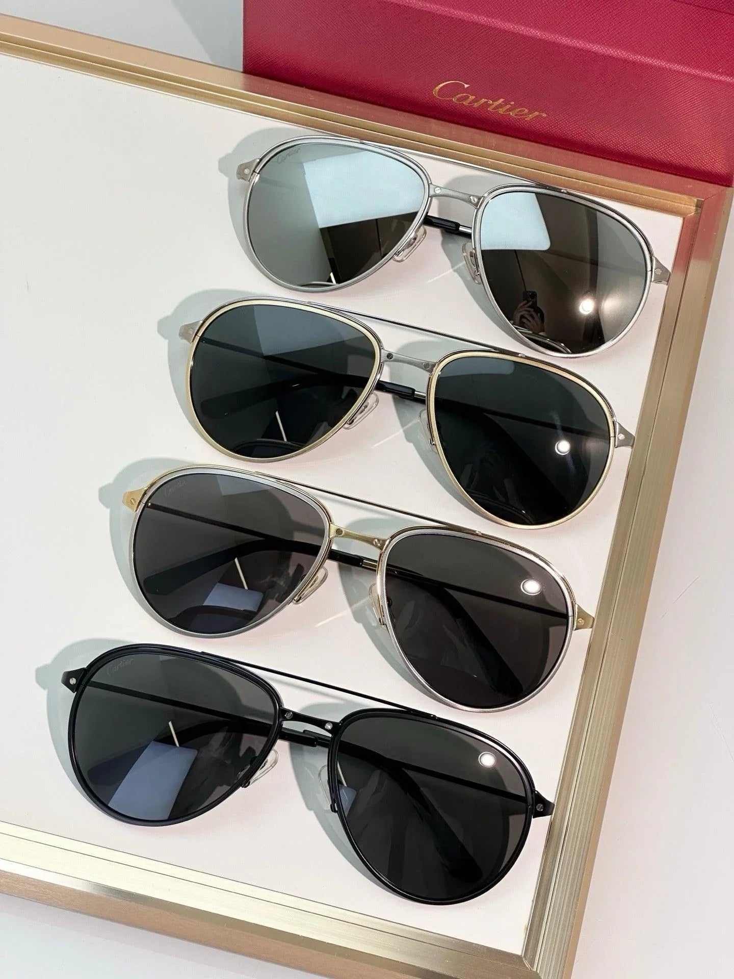 Cartier CT0325S Santos Collection  CT0325 -007 Sunglasses 🐆