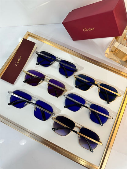 Cartier Exception POLARISED CT0424S 001 Sunglasses Pilot 59-15-140 ✨