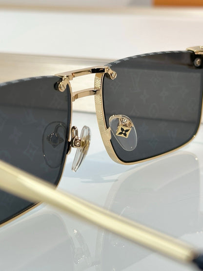 Louis Vuitton Z3240U LV Heritage Metal Low Square Sunglasses✨