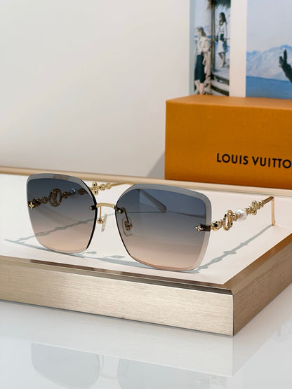 Louis Vuitton Z3407U LV Jewel Pearl Square Sunglasses ✨