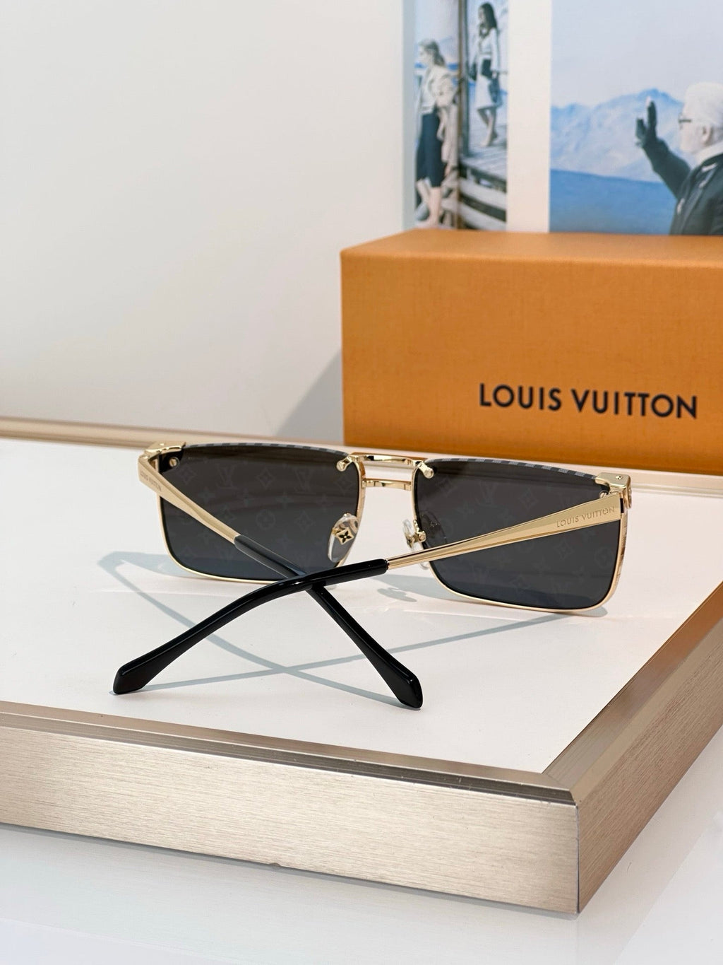 Louis Vuitton Z3240U LV Heritage Metal Low Square Sunglasses✨