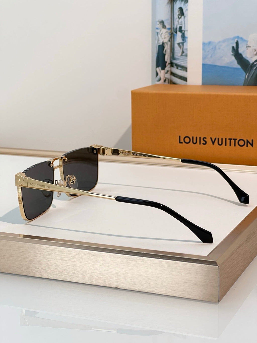 Louis Vuitton Z3240U LV Heritage Metal Low Square Sunglasses✨