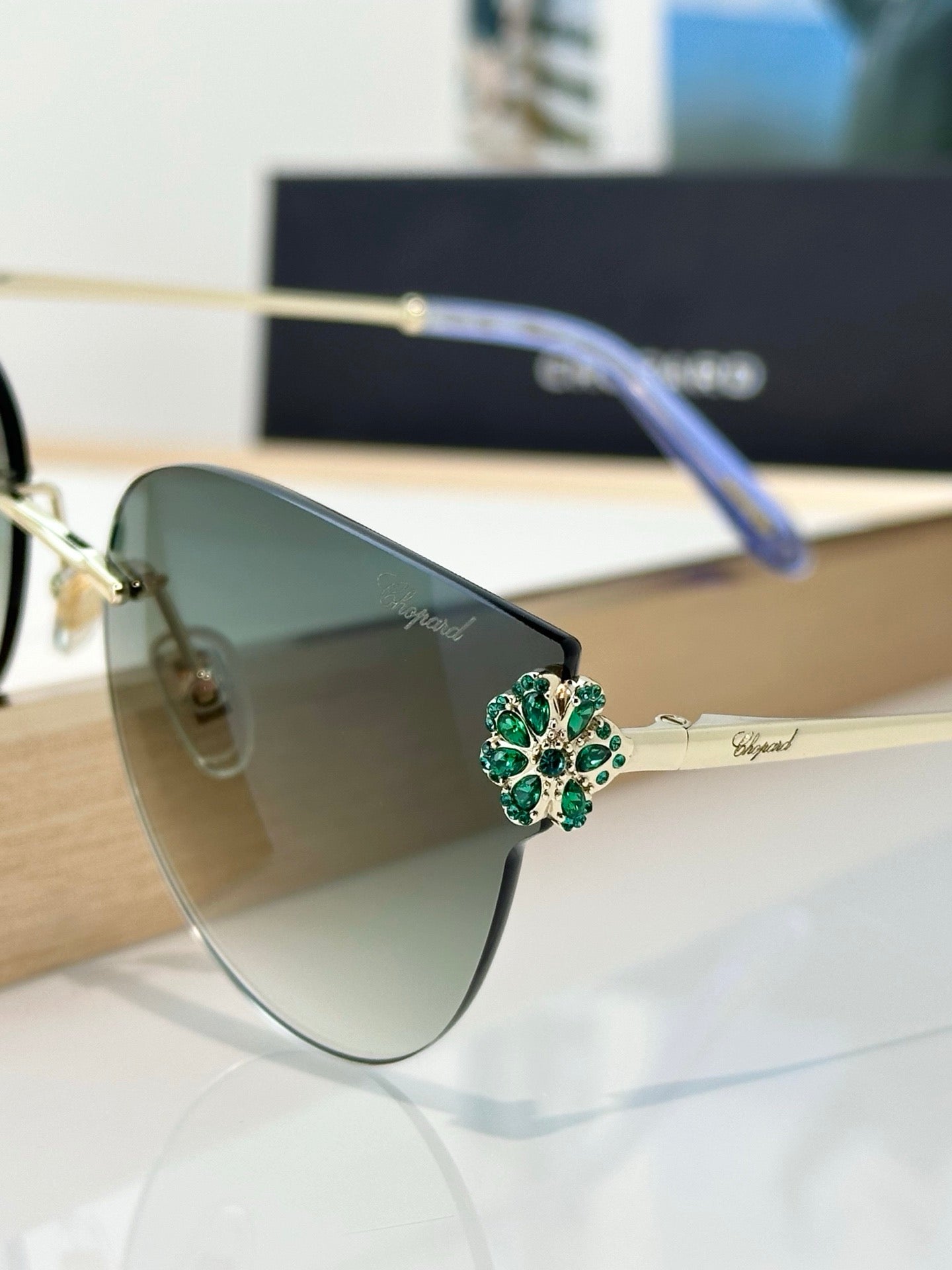 Chopard  VCHL61S - 300K Polished Rose Gold-Silver Sunglasses  ✨