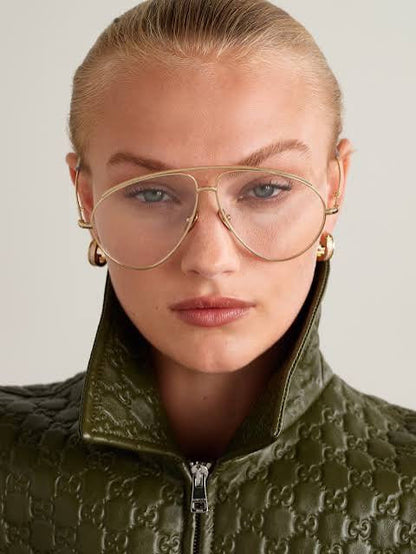 Gucci GG1654S 012 Aviator Oversized Sunglasses 🇮🇹