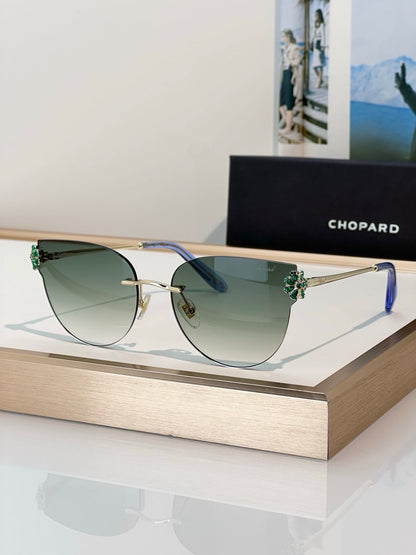 Chopard  VCHL61S - 300K Polished Rose Gold-Silver Sunglasses  ✨