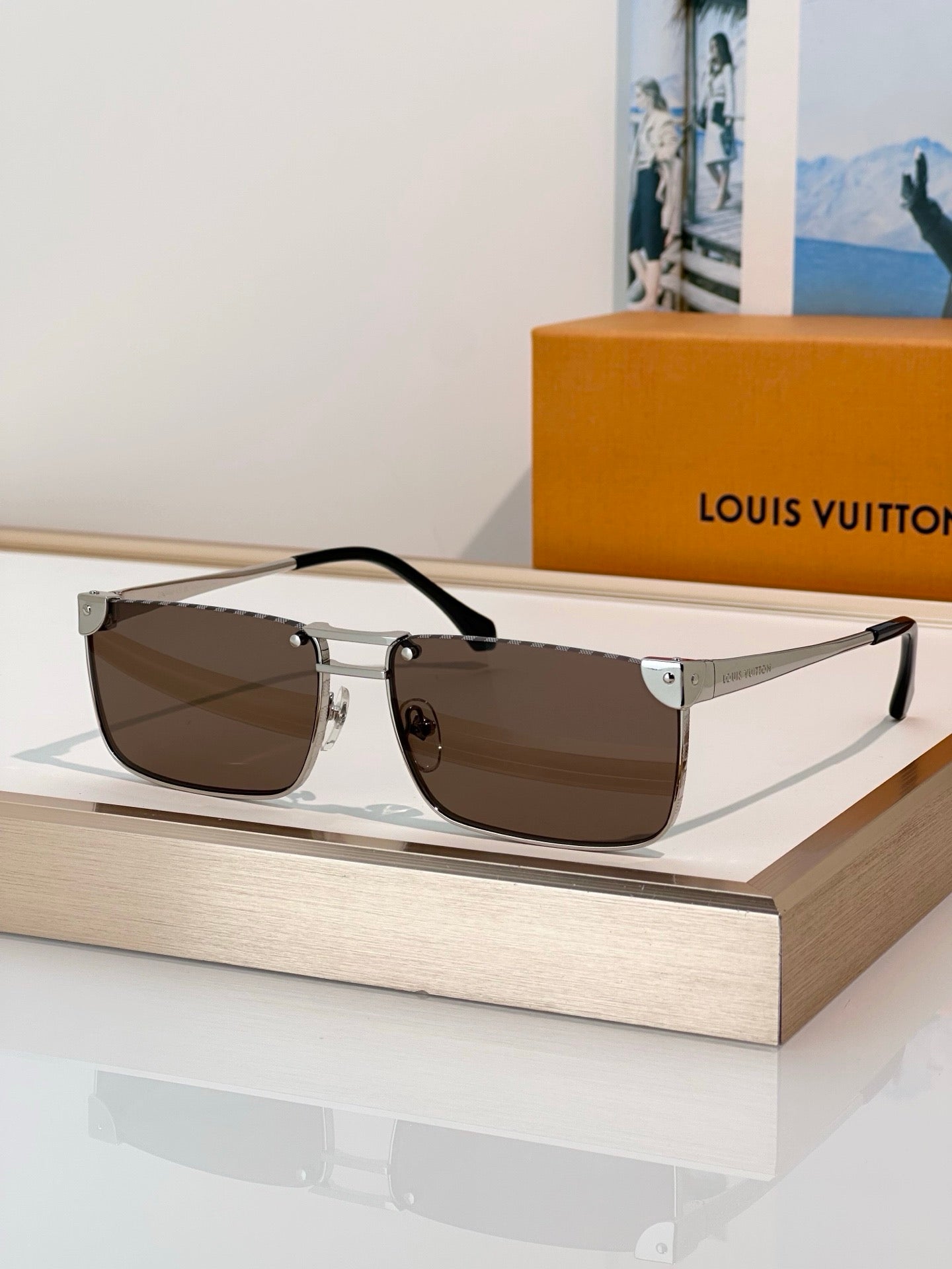 Louis Vuitton Z3240U LV Heritage Metal Low Square Sunglasses✨