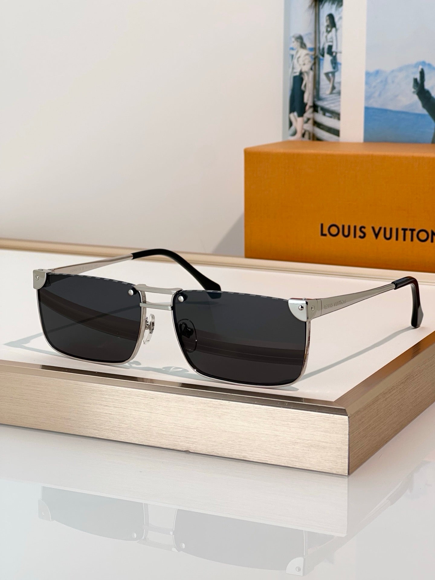 Louis Vuitton Z3240U LV Heritage Metal Low Square Sunglasses✨