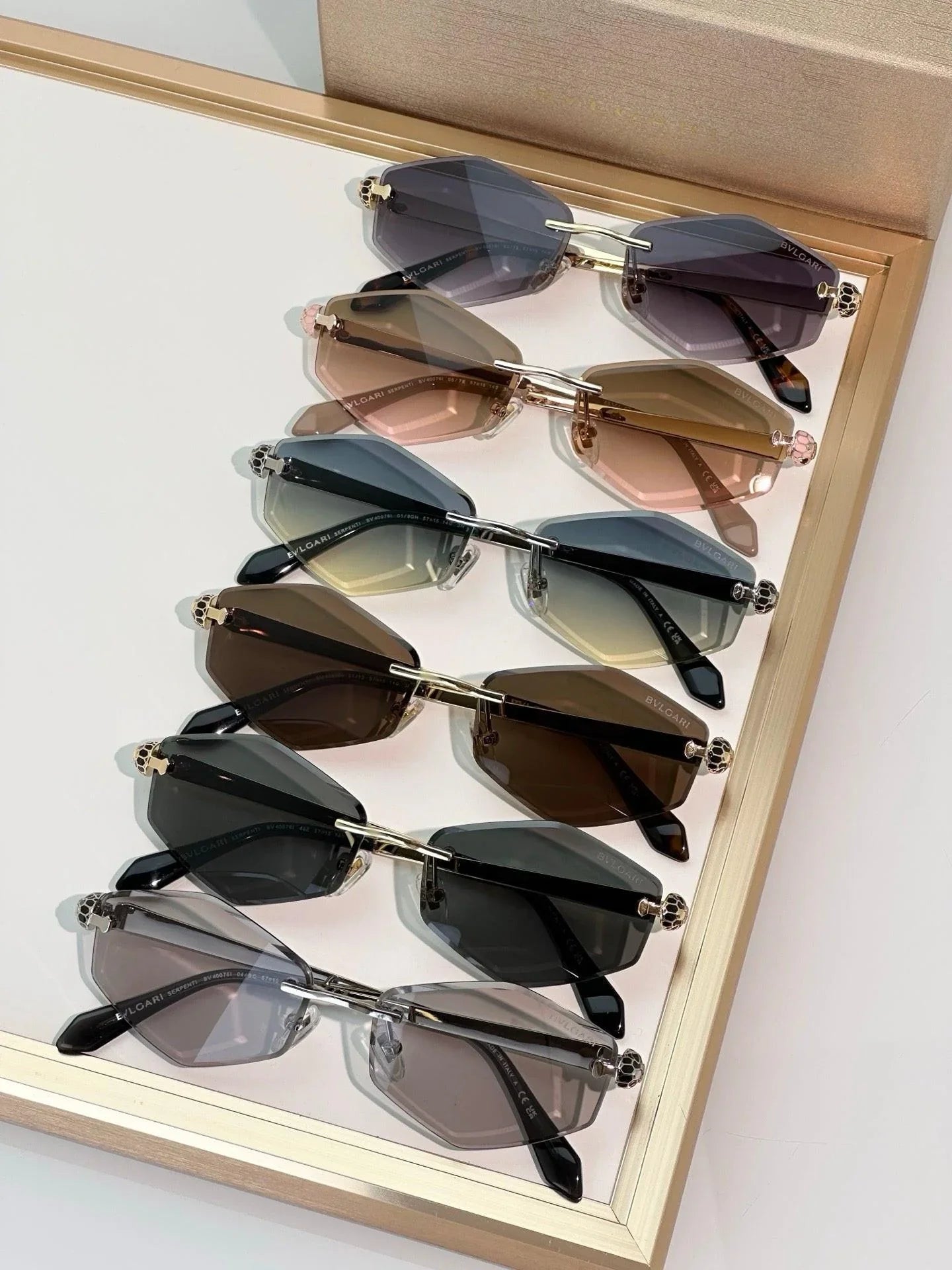 BVLGARI BV40010U Gold Butterfly Metal Sunglasses ✨