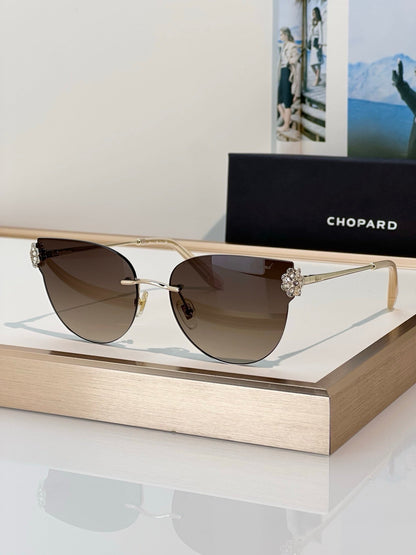Chopard  VCHL61S - 300K Polished Rose Gold-Silver Sunglasses  ✨