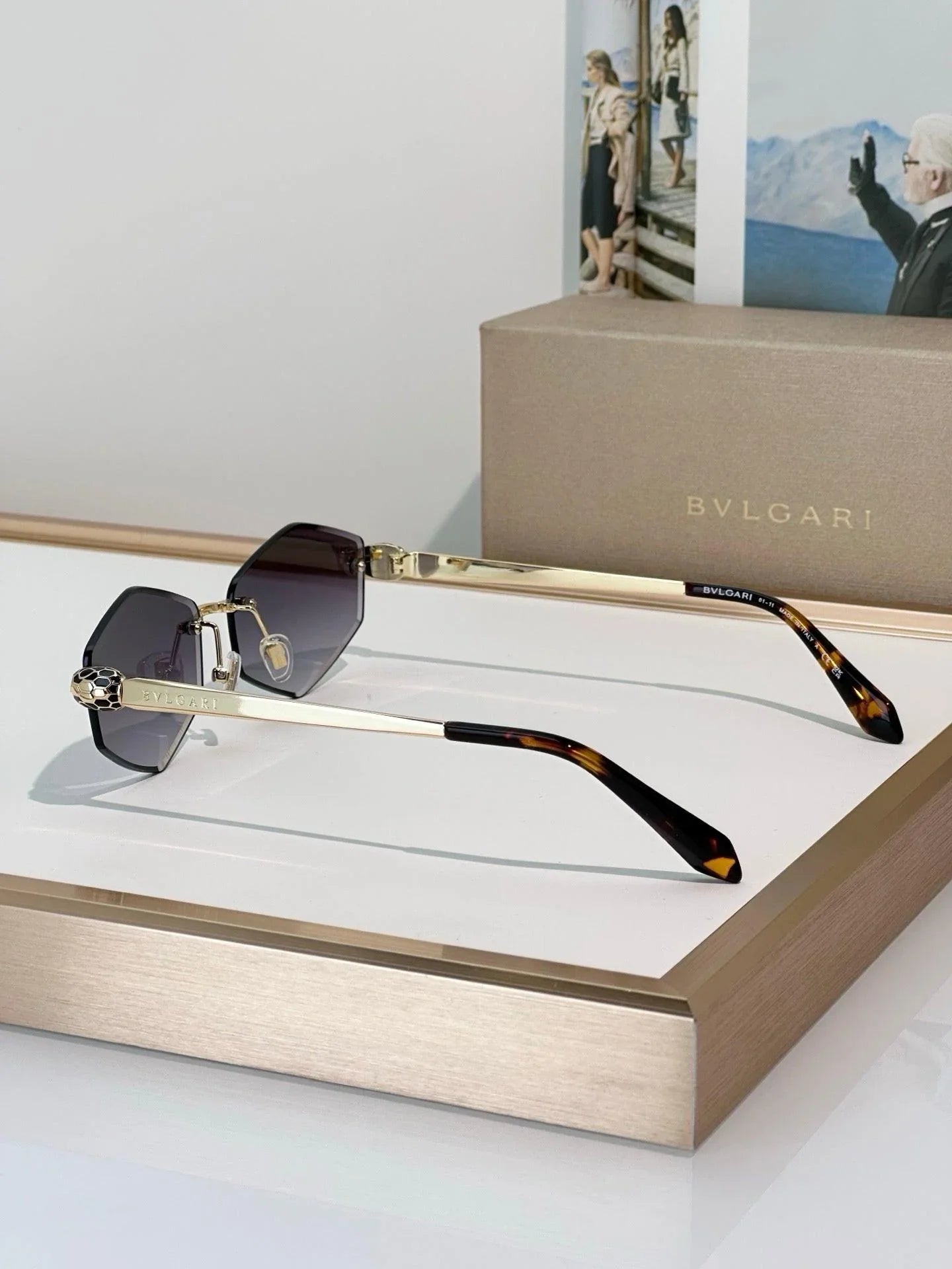 BVLGARI BV40010U Gold Butterfly Metal Sunglasses ✨
