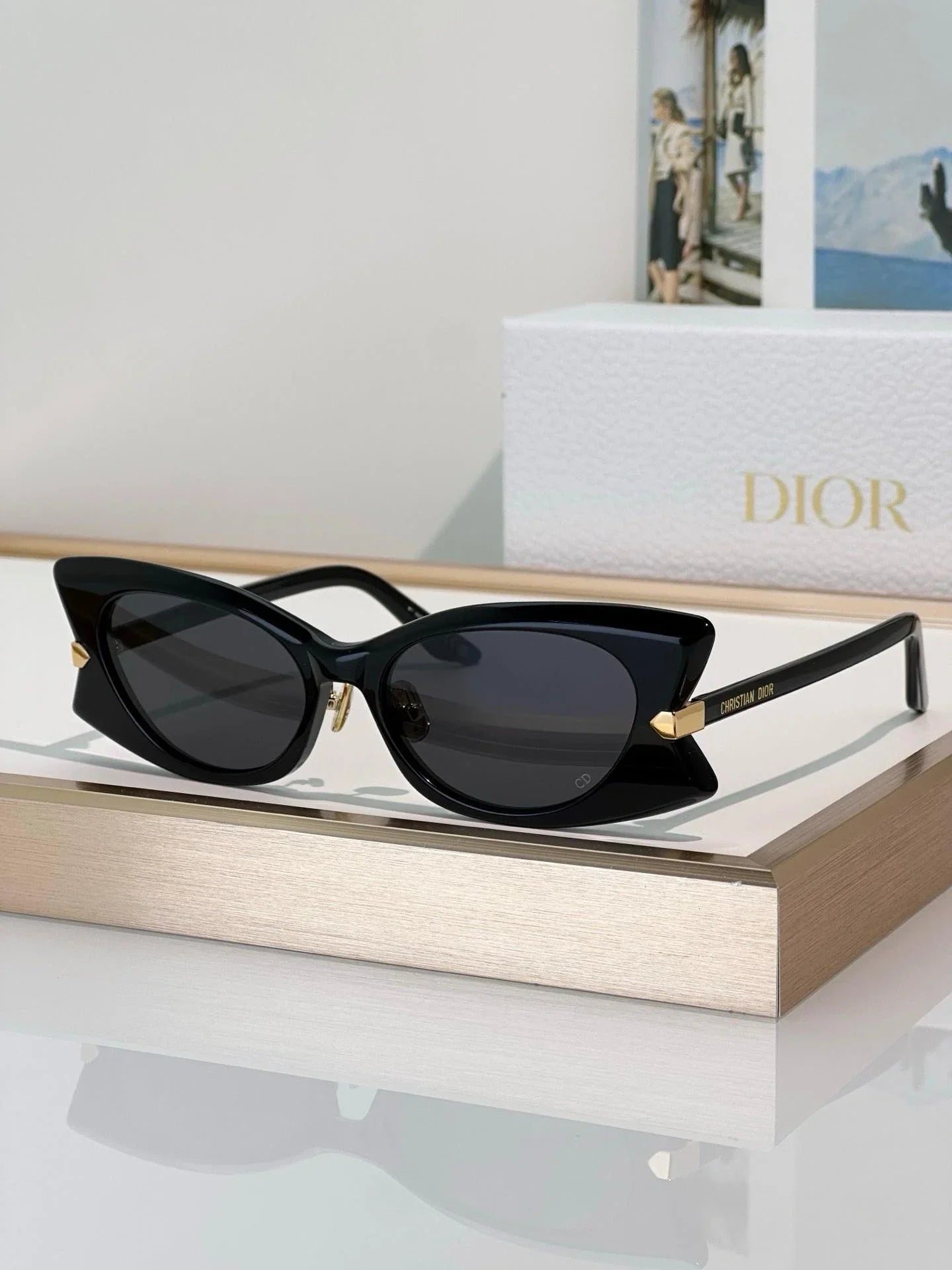 DIOR Dior DiorButterfly S2F Black Rectangular Sunglasses ✨