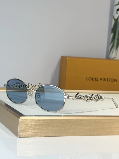 Louis Vuitton Z3193U LV Script Metal Round Sunglasses  ✨