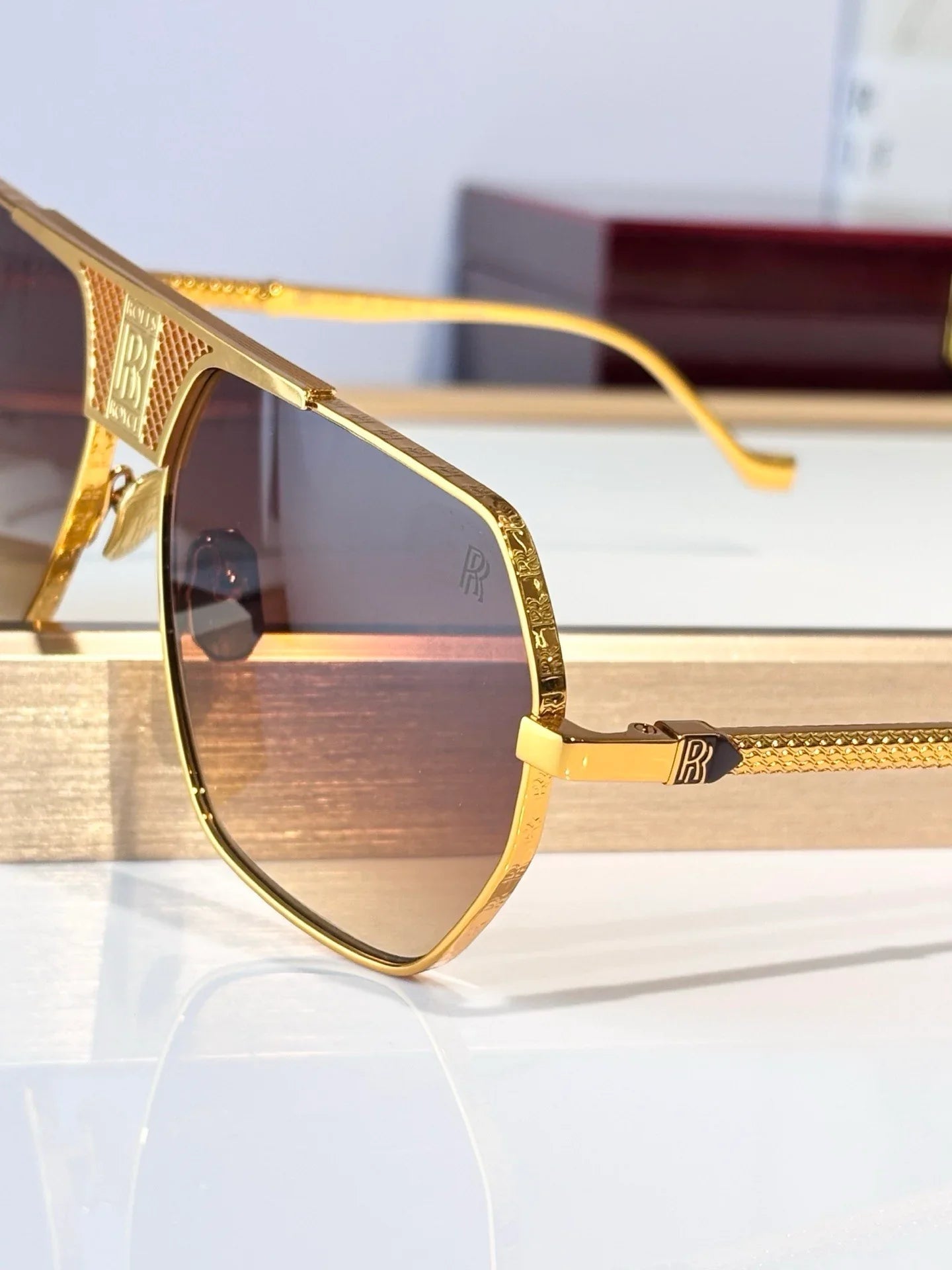 Rolls Royce SS1255 18K plated Zeiss lens Rose-Silver-Gold Eyewear  👑
