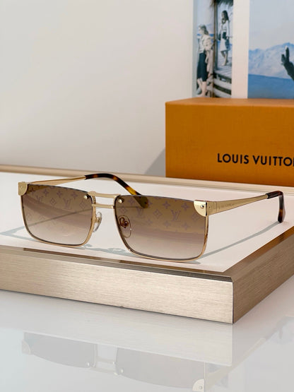 Louis Vuitton Z3240U LV Heritage Metal Low Square Sunglasses✨