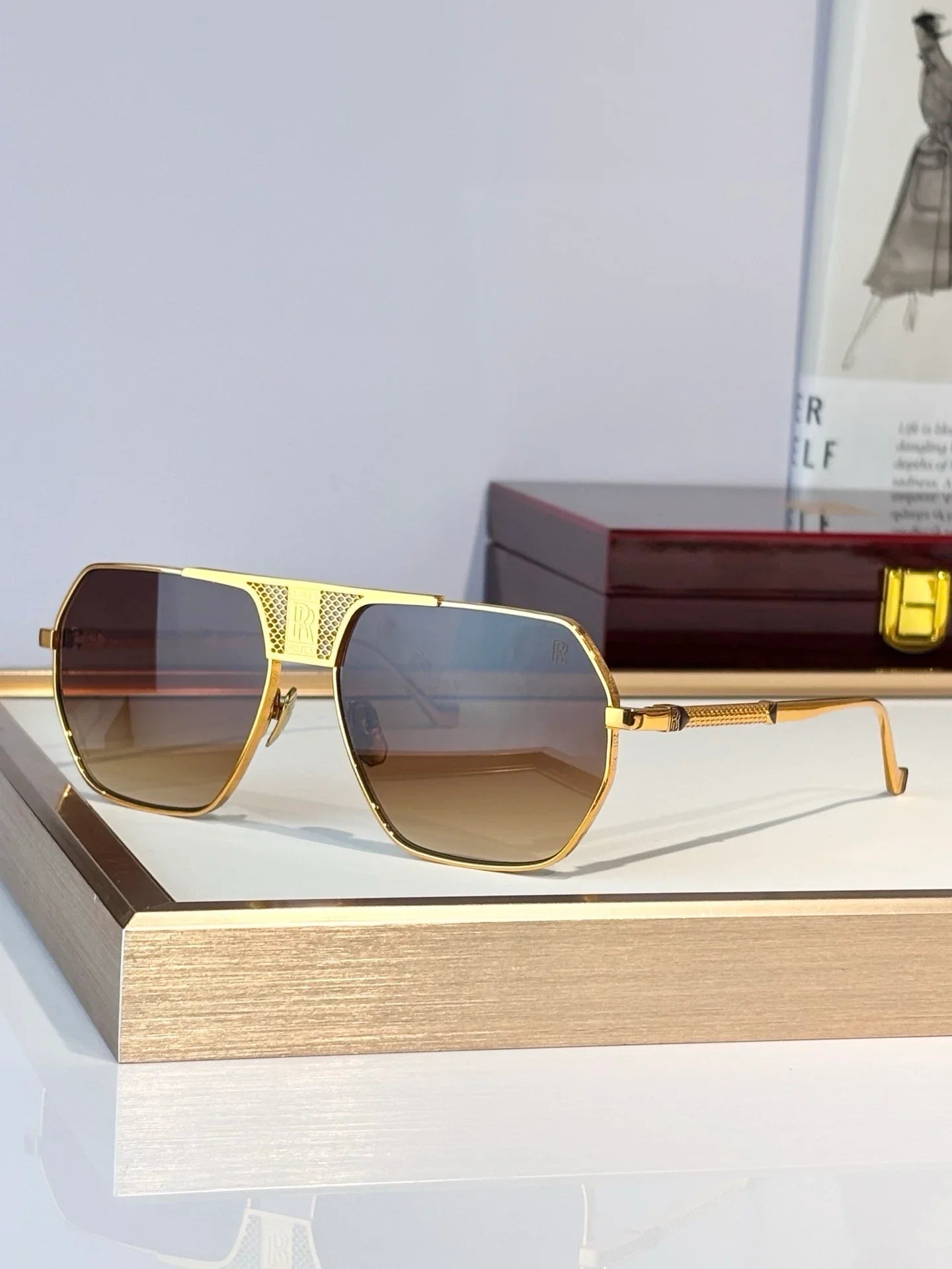 Rolls Royce SS1255 18K plated Zeiss lens Rose-Silver-Gold Eyewear  👑