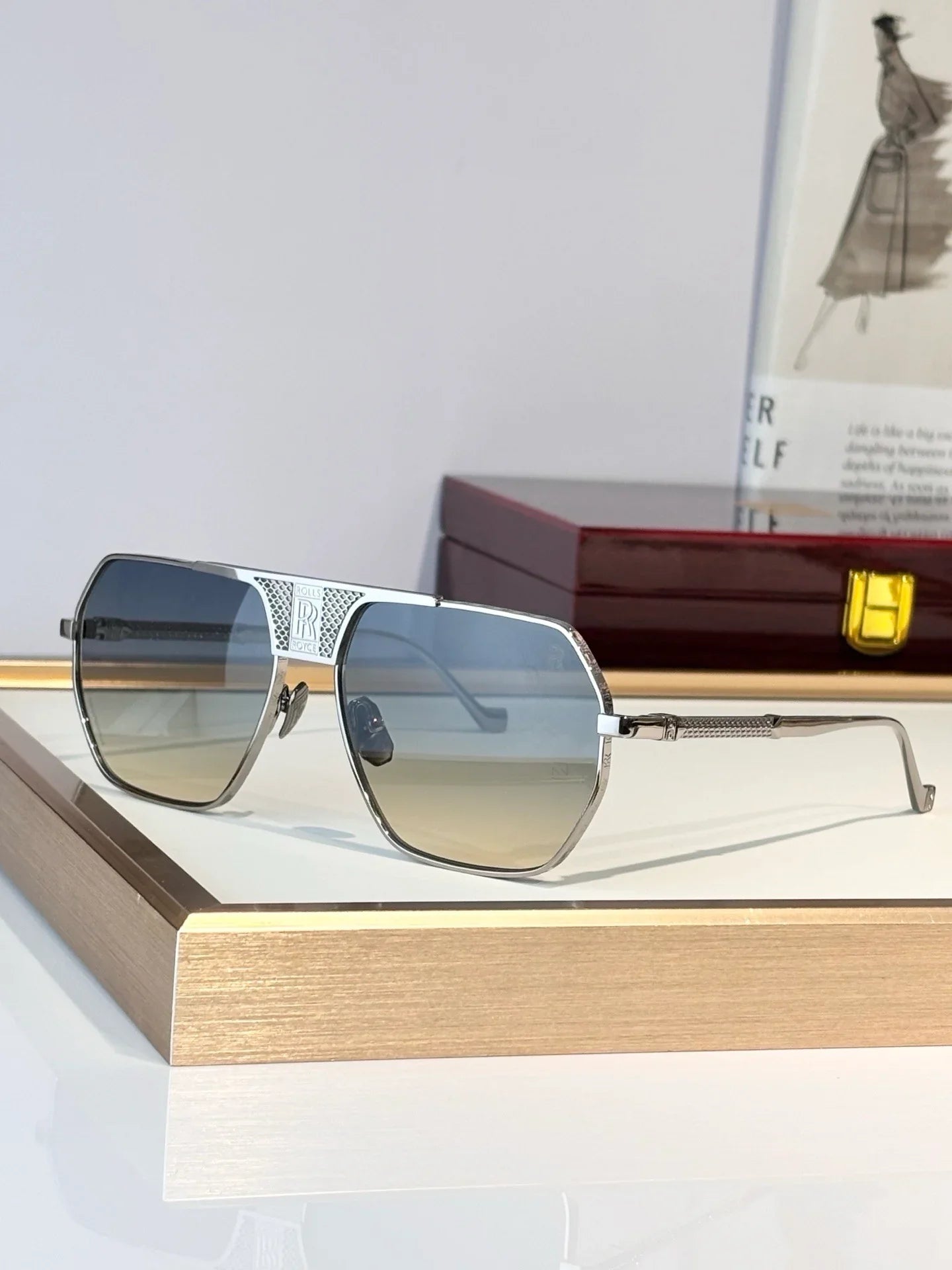 Rolls Royce SS1255 18K plated Zeiss lens Rose-Silver-Gold Eyewear  👑