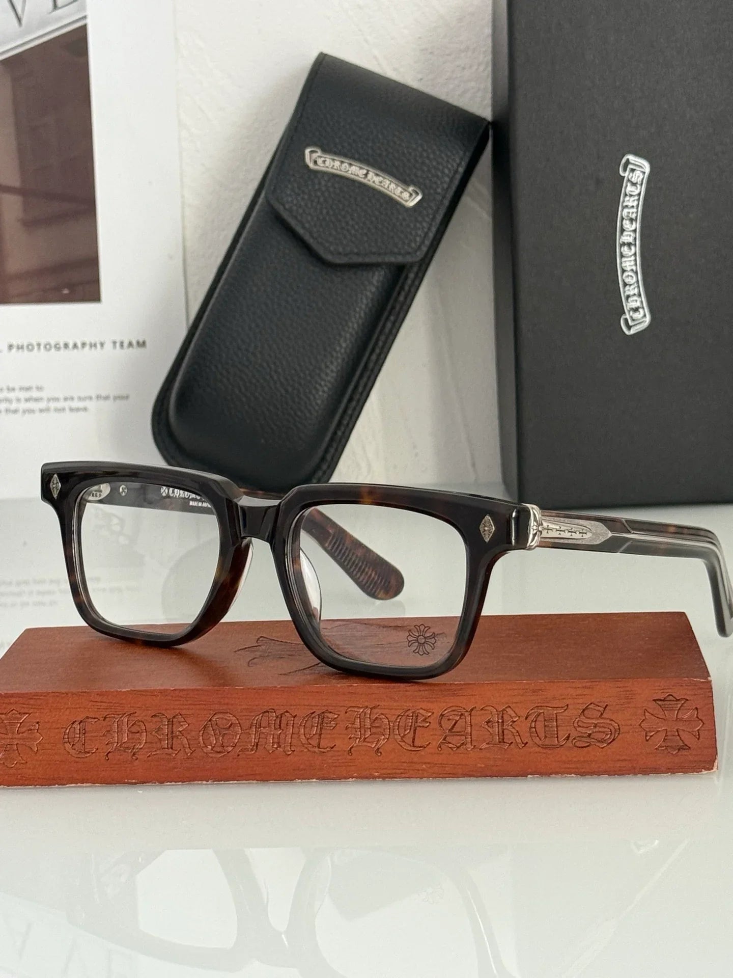 Chrome Hearts PEN 15 BK/GP Glasses Frame ⚜️