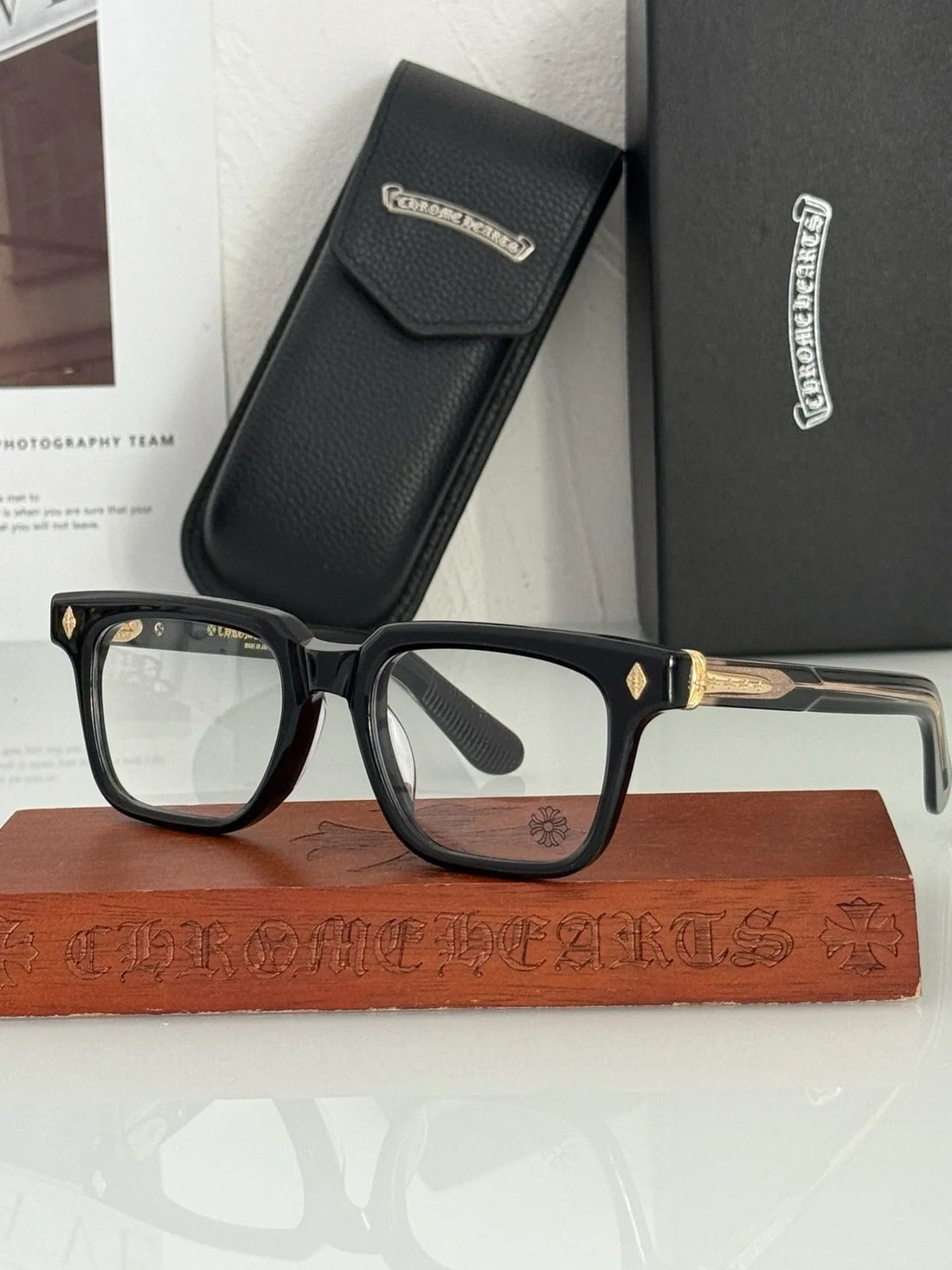 Chrome Hearts PEN 15 BK/GP Glasses Frame ⚜️
