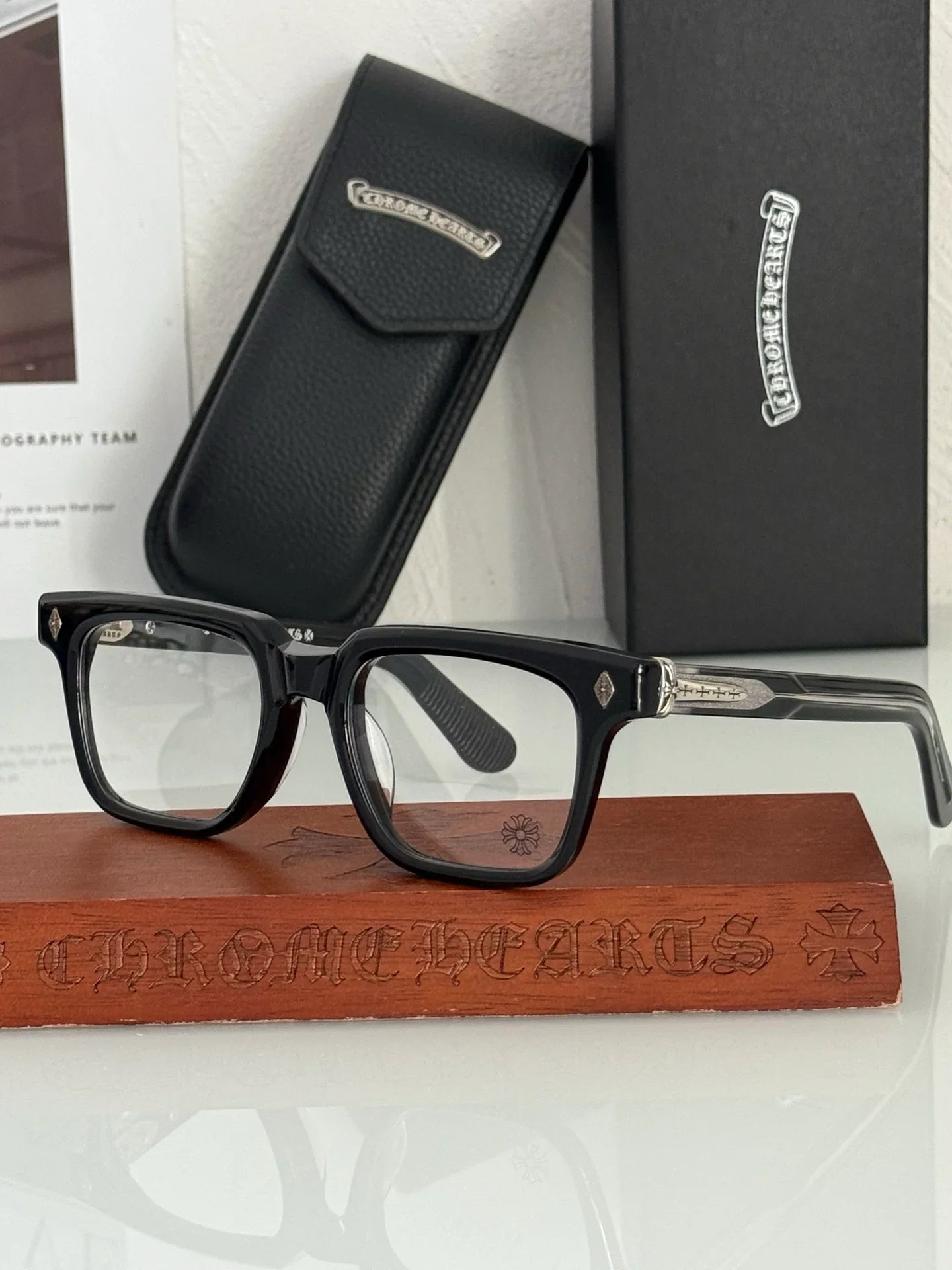 Chrome Hearts PEN 15 BK/GP Glasses Frame ⚜️