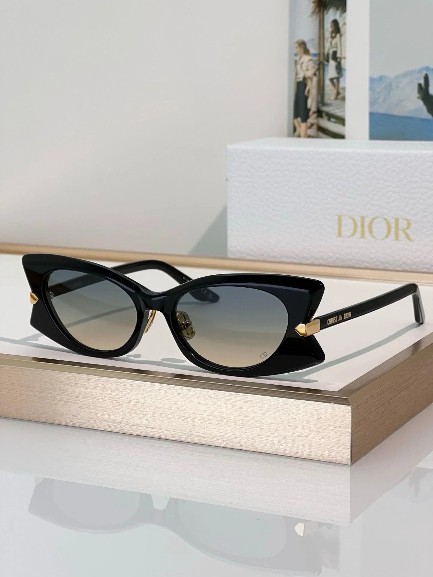 DIOR Dior DiorButterfly S2F Black Rectangular Sunglasses ✨