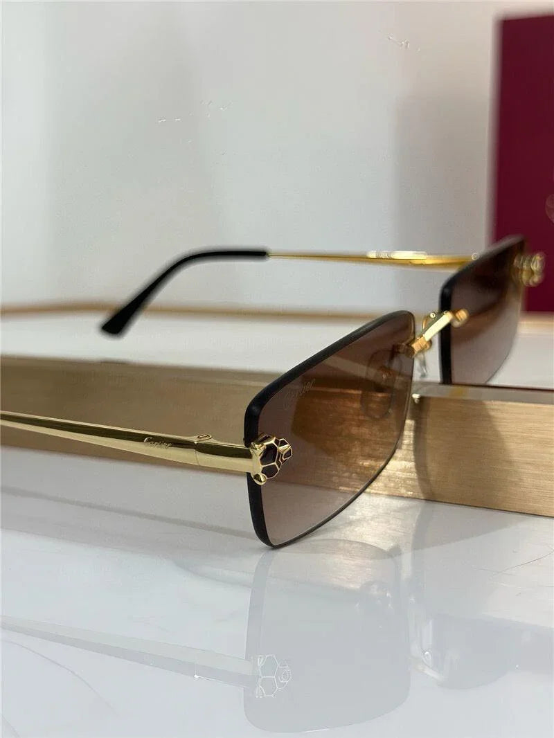 '- Cartier CT0598S 001 Première de Cartier Rectangle Shape Sunglasses NEW 🐆