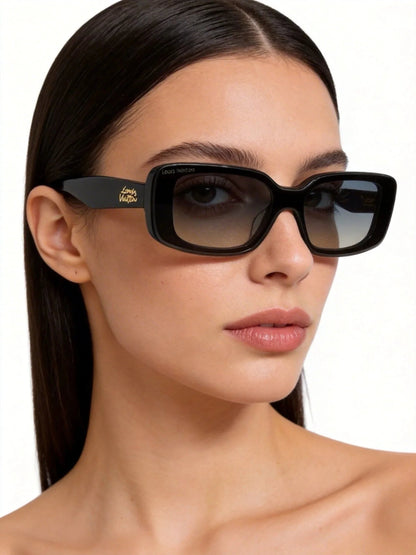 Louis Vuitton Z3165U LV Script Low Rectangle Sunglasses  ✨