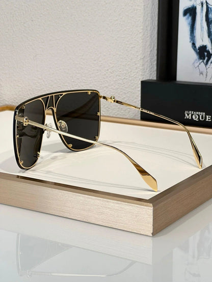 Alexander McQueen AM0313S - 002 GOLD | SUNGLASSES UNISEX 💀