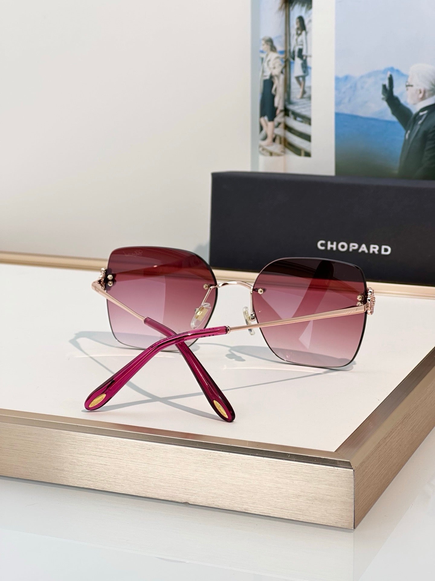 Chopard VCHL60S - 08FC Polished Copper Woman Sunglasses  ✨