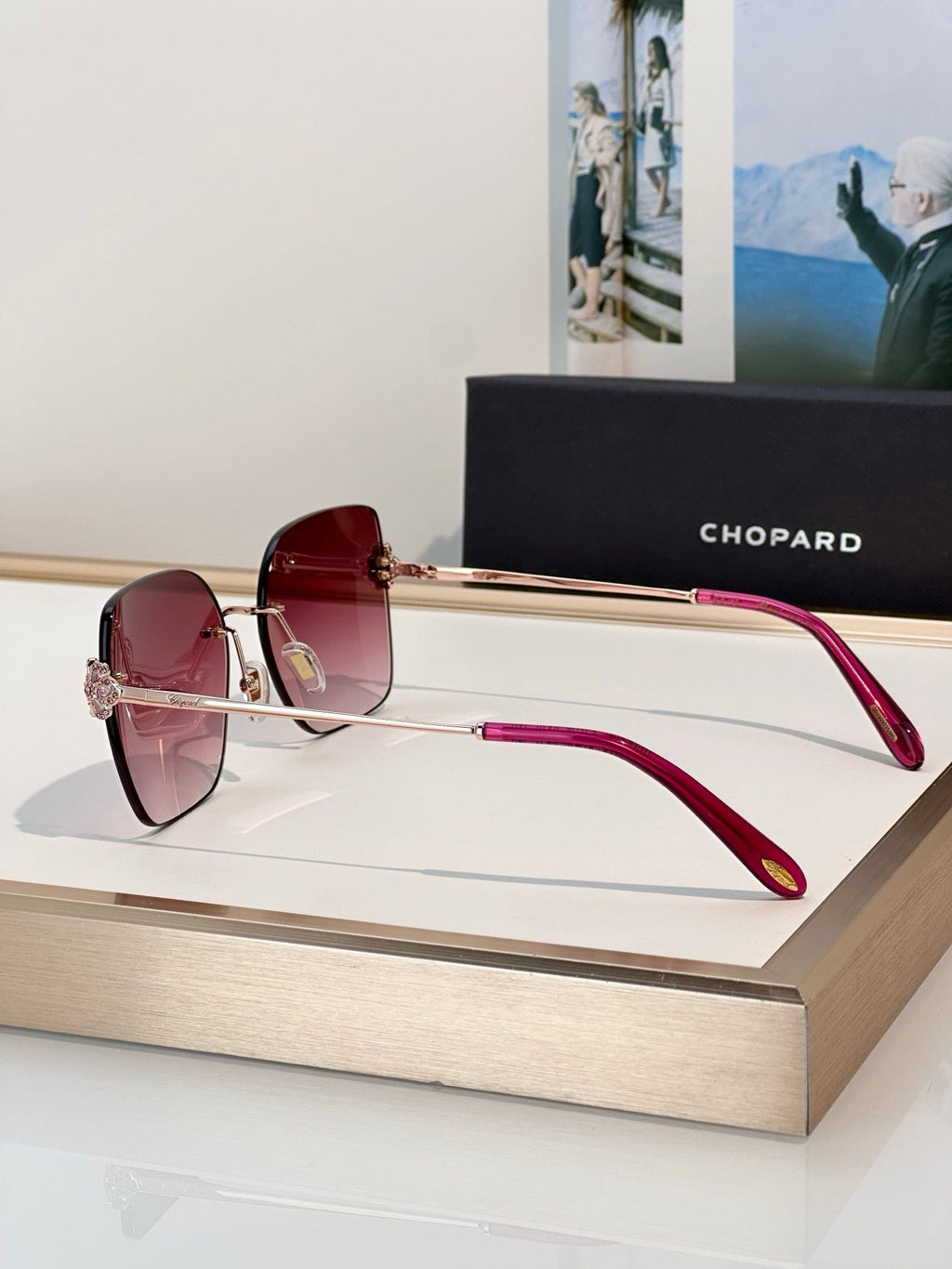Chopard VCHL60S - 08FC Polished Copper Woman Sunglasses  ✨