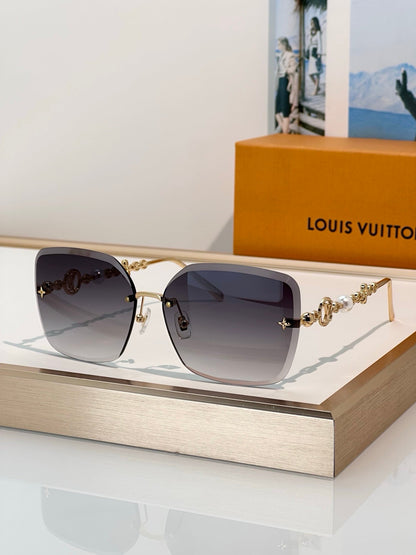 Louis Vuitton Z3407U LV Jewel Pearl Square Sunglasses ✨