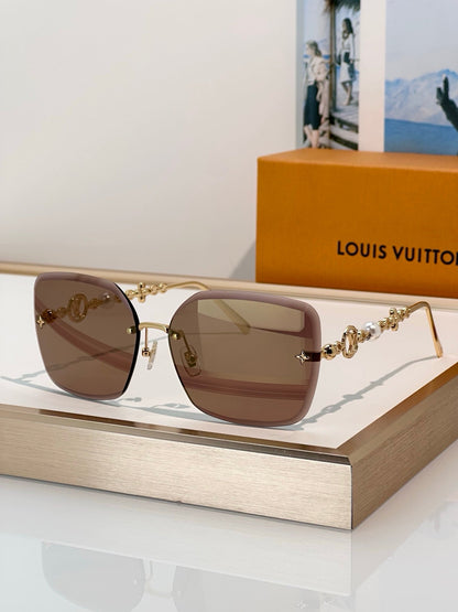 Louis Vuitton Z3407U LV Jewel Pearl Square Sunglasses ✨