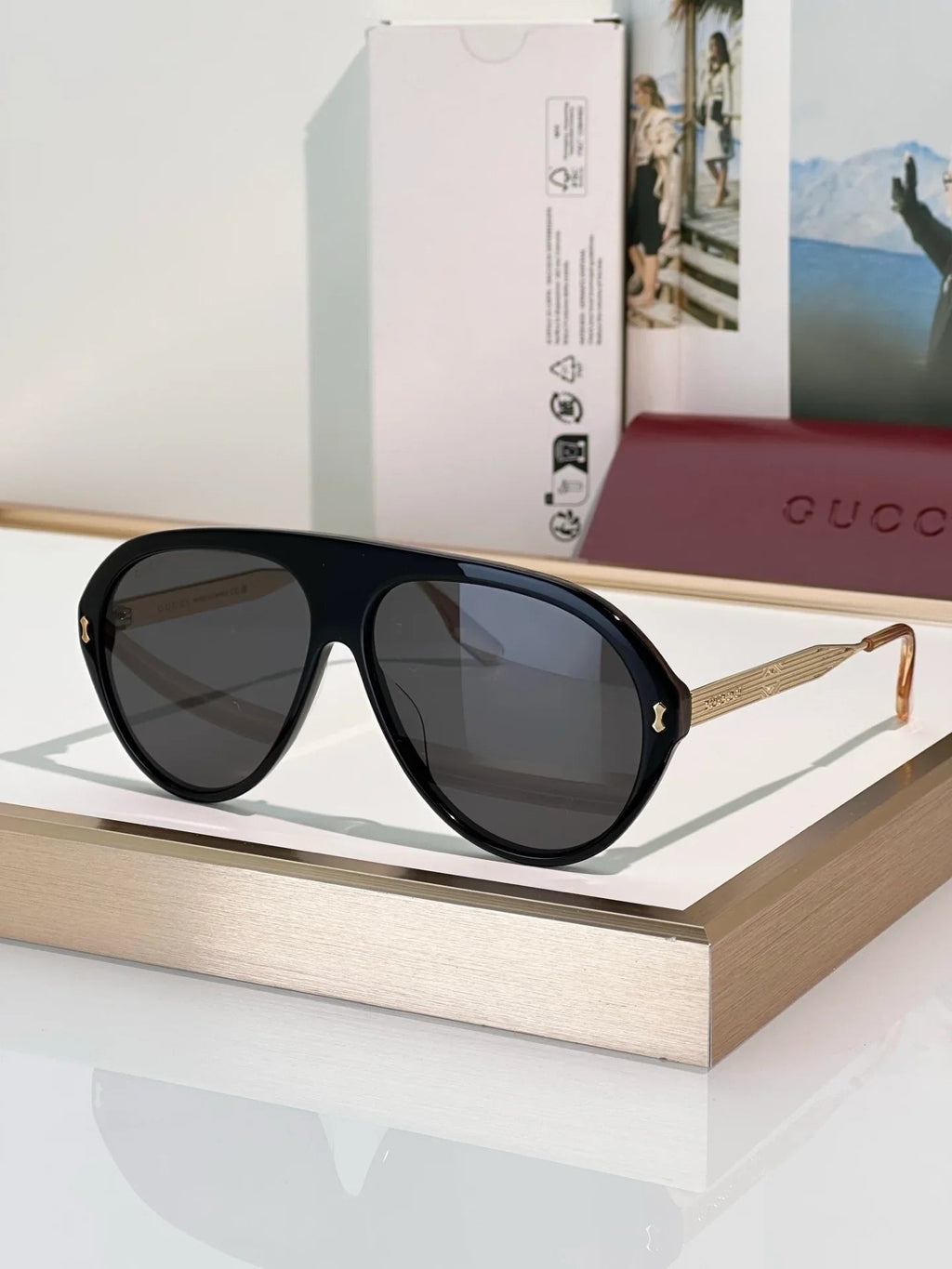 Gucci GG1515S 001 Sunglasses - As Seen On Lewis Hamilton 🇮🇹