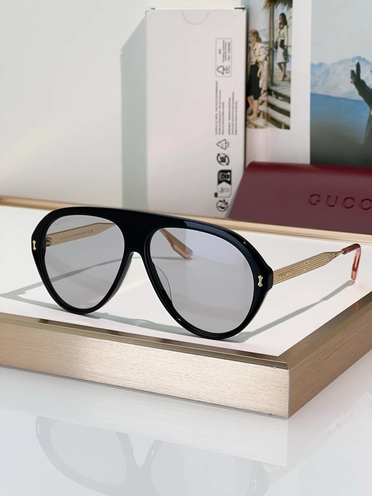 Gucci GG1515S 001 Sunglasses - As Seen On Lewis Hamilton 🇮🇹